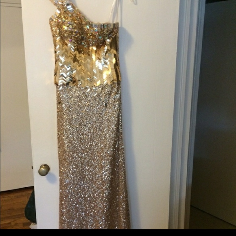 Size 4 Gold Prom Gown